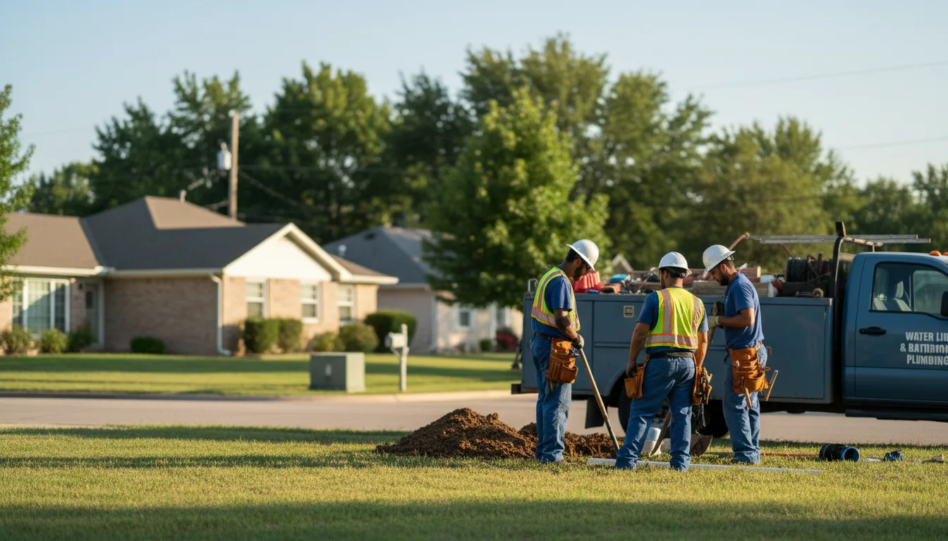 Residential water line and bathroom plumbing service in Anniston, AL